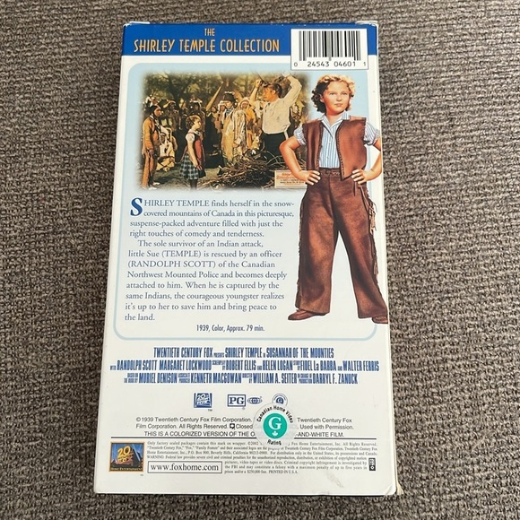 5/$25 Shirley Temple Susannah of the Mounties VHS Movie 1939 Remake - Picture 2 of 4